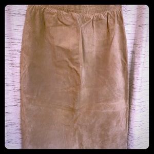 Real suede pencil skirt!